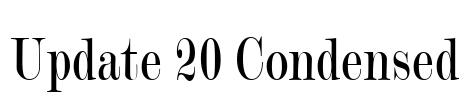 Update 20 Condensed Font Image