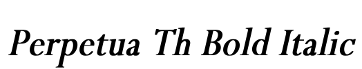 Perpetua Th Bold Italic