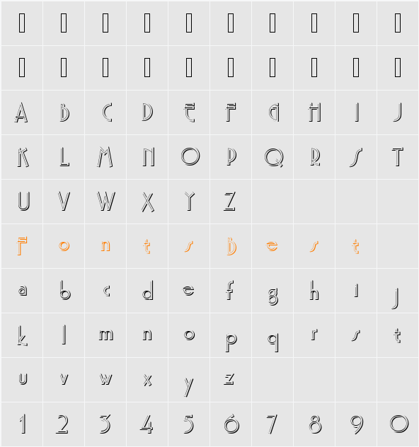 PremierOnlShaD Character Map