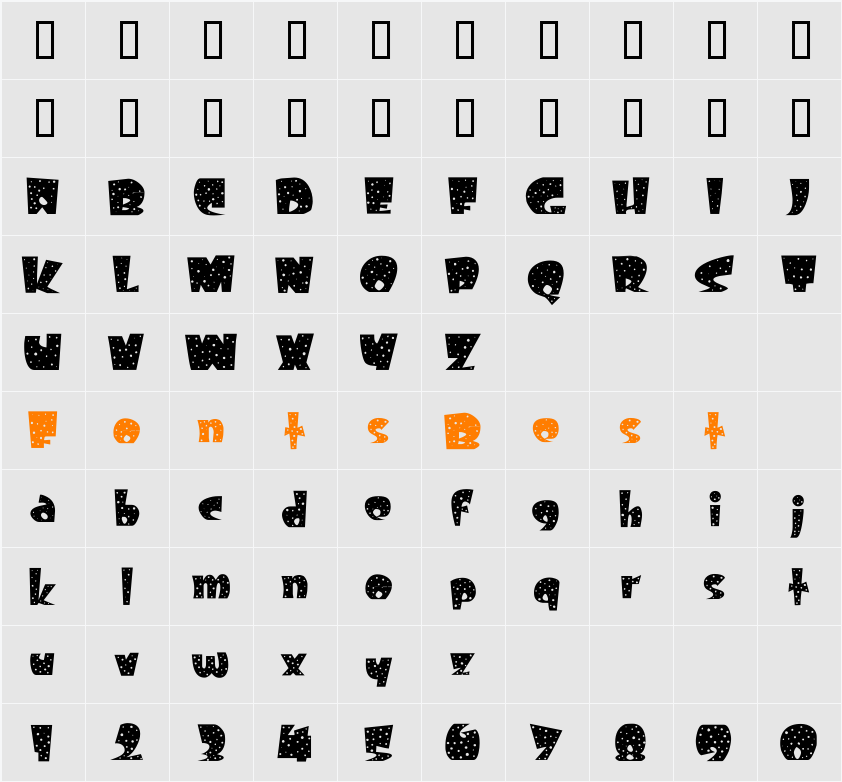 Freckle Character Map