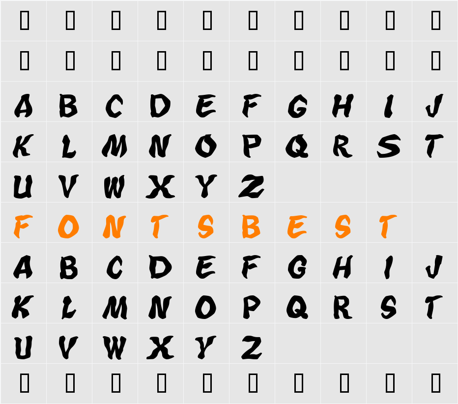 Royer Character Map