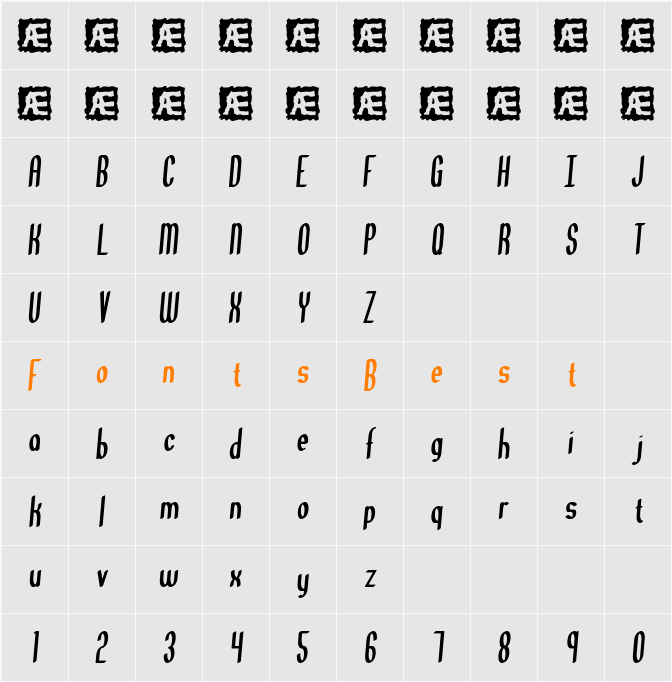 Great Heights BRK Character Map
