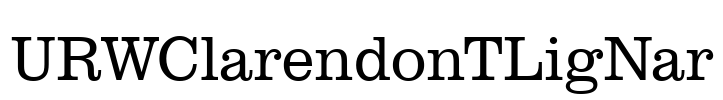 URWClarendonTLigNar Font Image