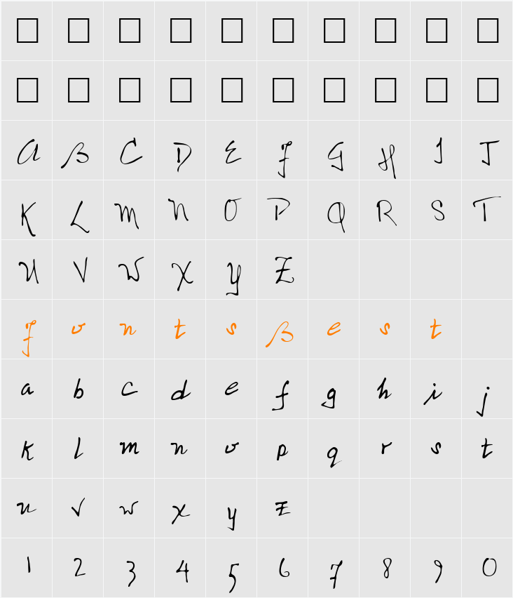 Nicolas Character Map