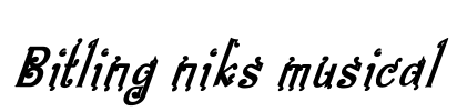Bitling niks musical Font Image