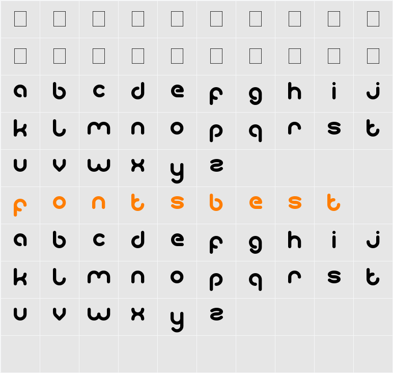 gitchgitch Character Map