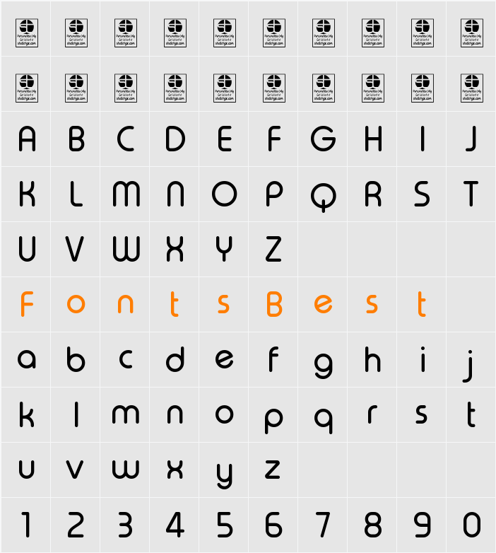Typo Round Regular Demo Character Map