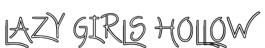 Lazy Girls hollow Font Image