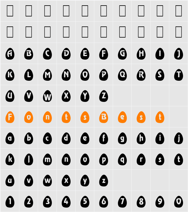EggsBlack Becker Character Map