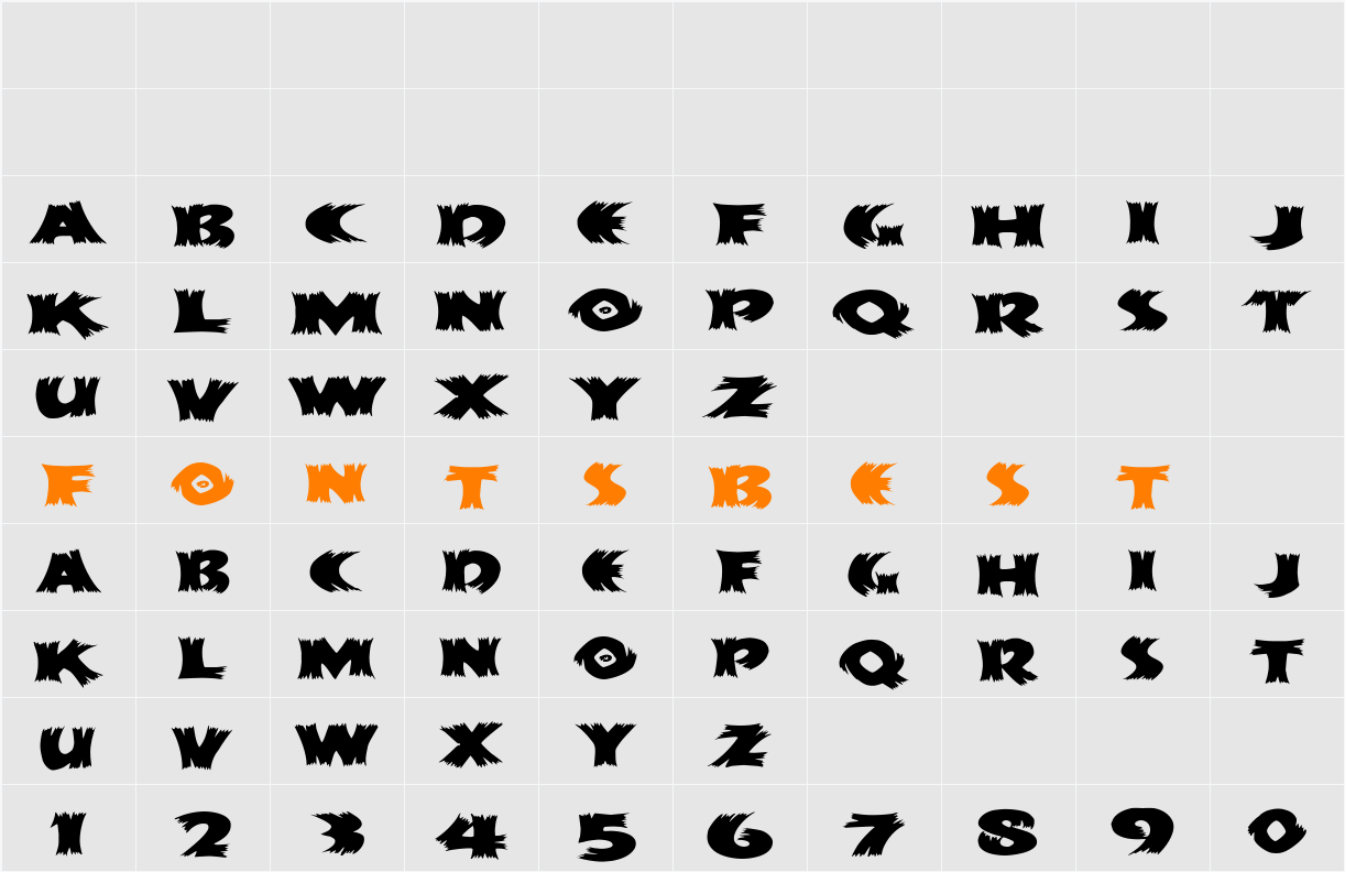 KlitschKOtiqua Character Map