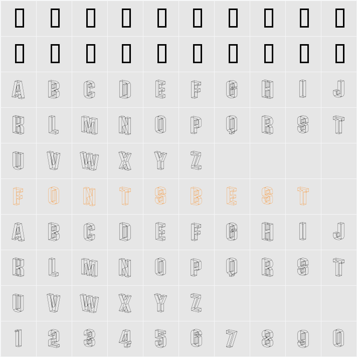 Plexifont BV Character Map