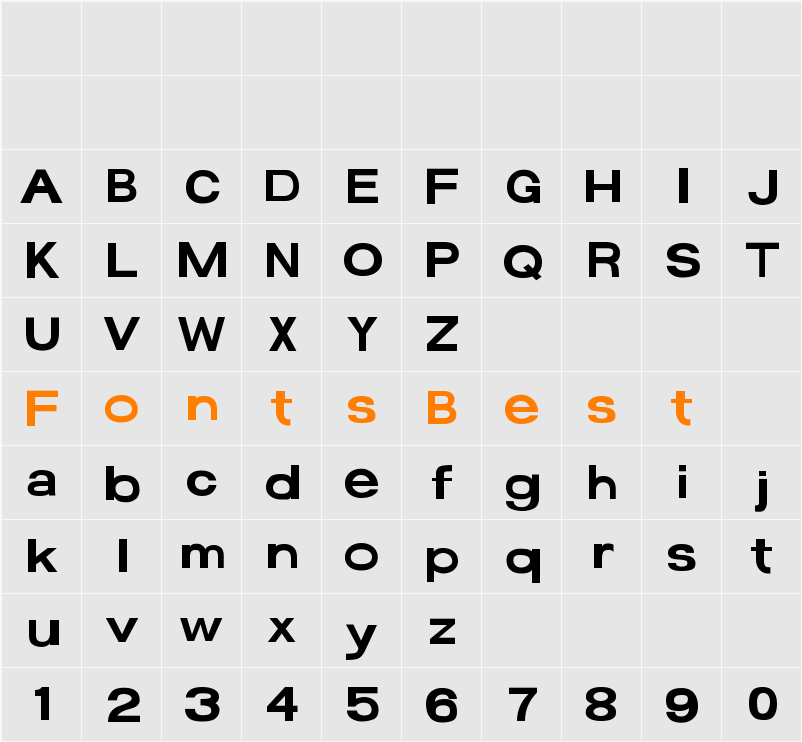 FunZone Headline Character Map
