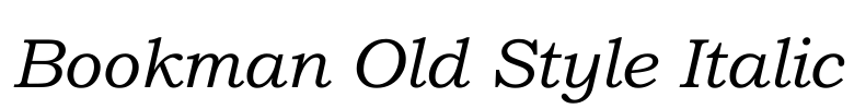 Bookman Old Style Italic Font Image
