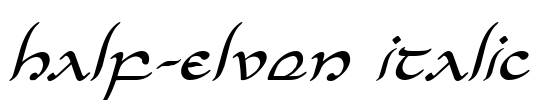 Half-Elven Italic Font Image
