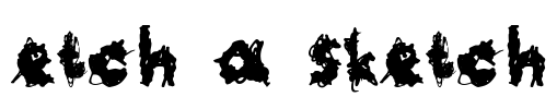 etch a sketch Font Image