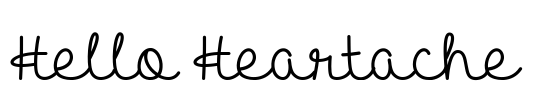 Hello Heartache Font Image