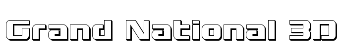 Grand National 3D Font Image
