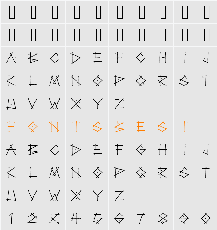 Tag LET Character Map