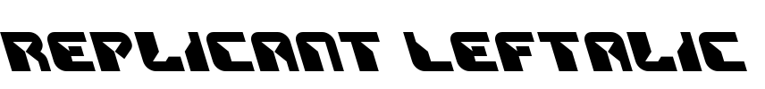 Replicant Leftalic Font Image