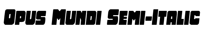 Opus Mundi Semi-Italic Font Image