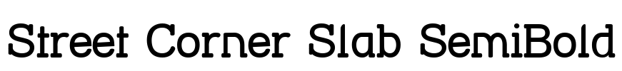 Street Corner Slab SemiBold