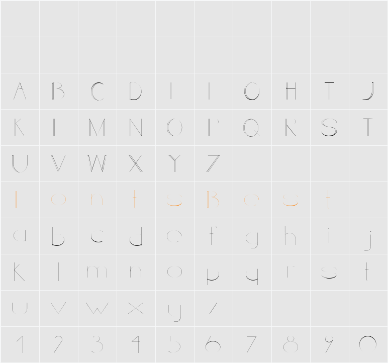 Line style Character Map