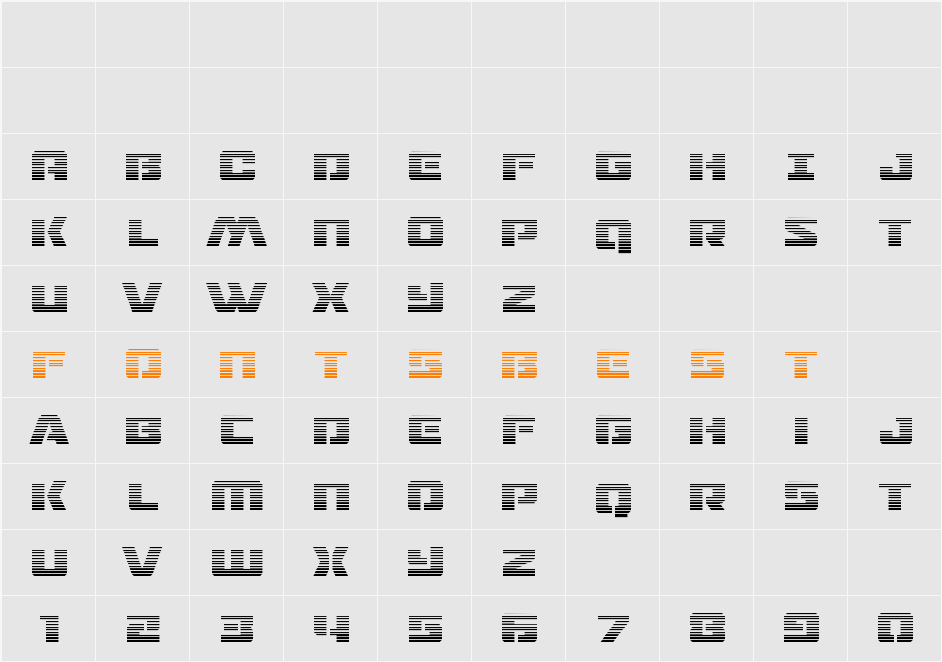Drone Tracker Gradient Character Map