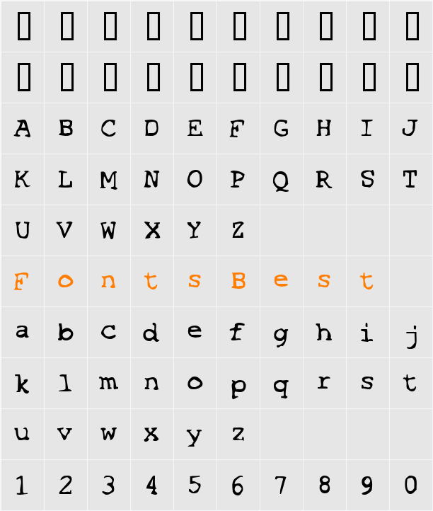 SF Espionage Medium Character Map