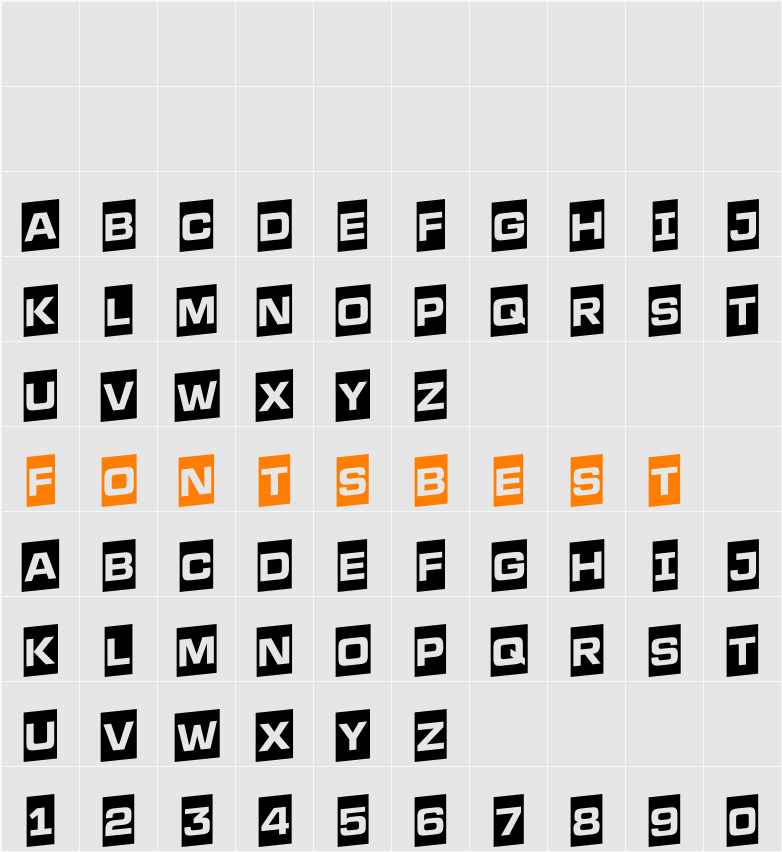 a_LineaSansCmUp Character Map