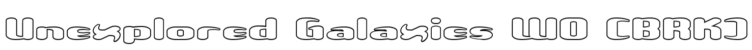 Unexplored Galaxies WO (BRK) Font Image