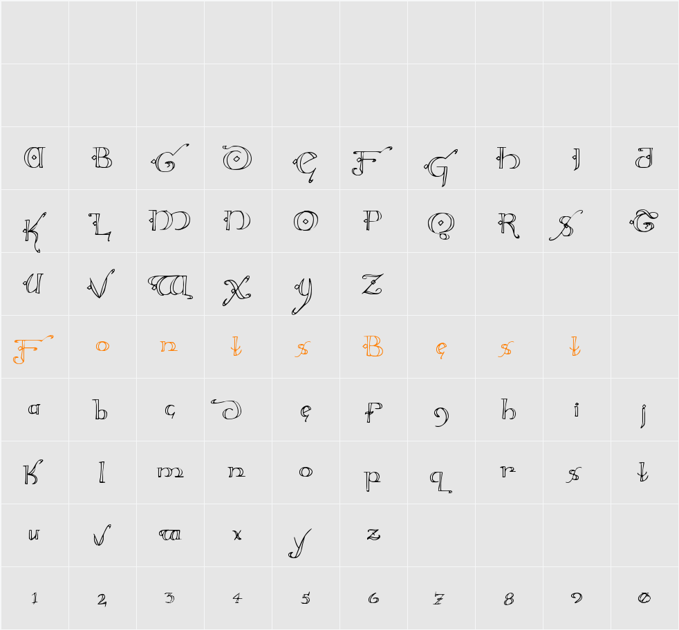 Holly Jingle Character Map