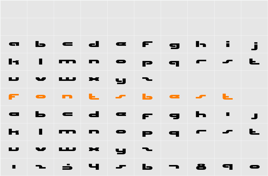 uni-sol expanded Character Map