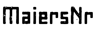 MaiersNr8 Font Image