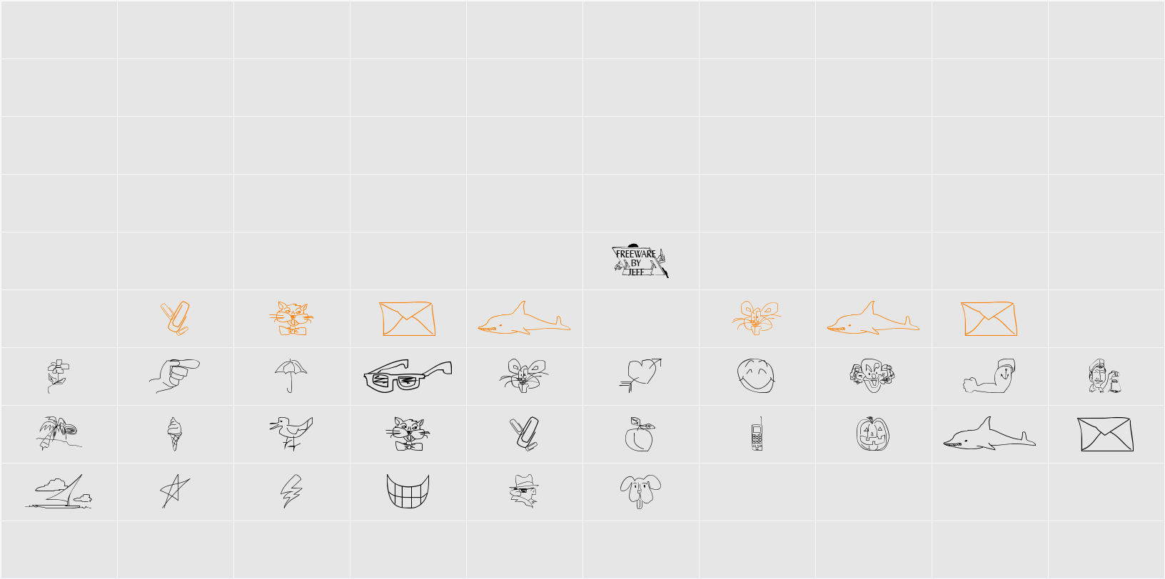 Screen Scrawls JL Character Map