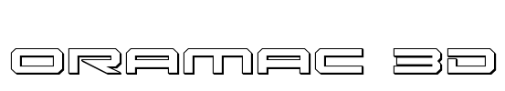 Oramac 3D Font Image