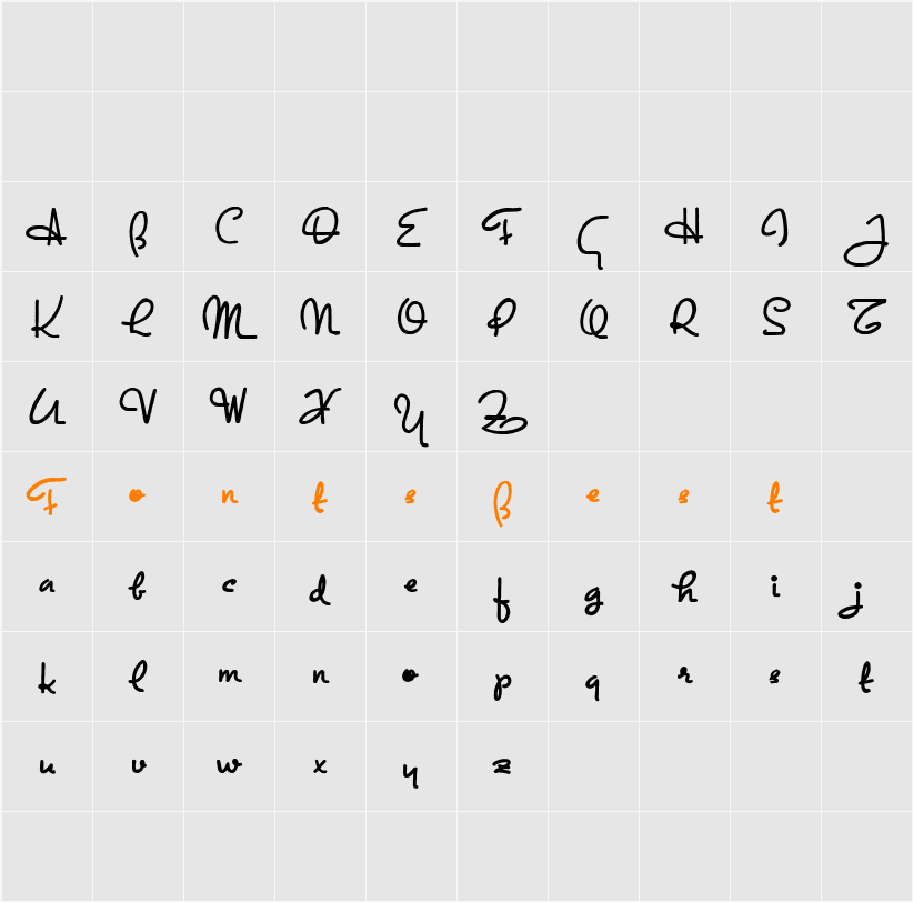 Exposition Character Map