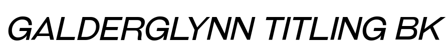 Galderglynn Titling Bk