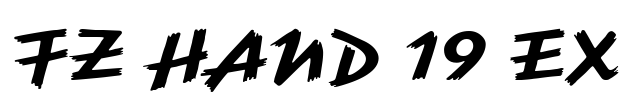 FZ HAND 19 EX Font Image