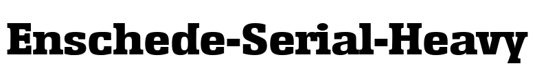 Enschede-Serial-Heavy Font Image
