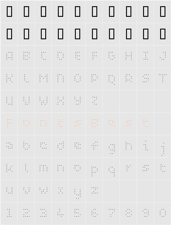 WC PIXHOLE Bta Character Map