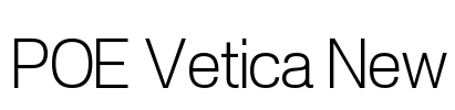 POE Vetica New Font Image