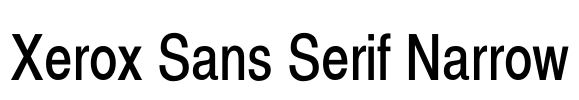 Xerox Sans Serif Narrow