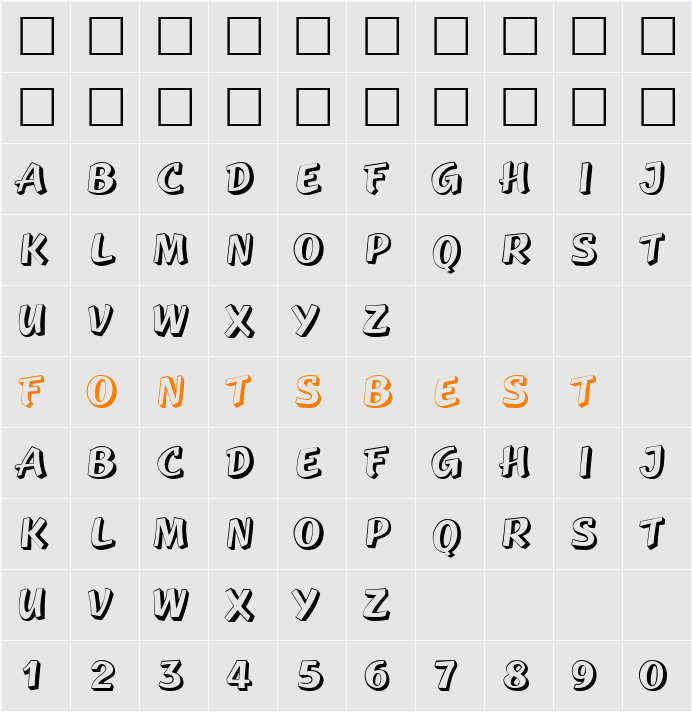GeckoVertical Character Map