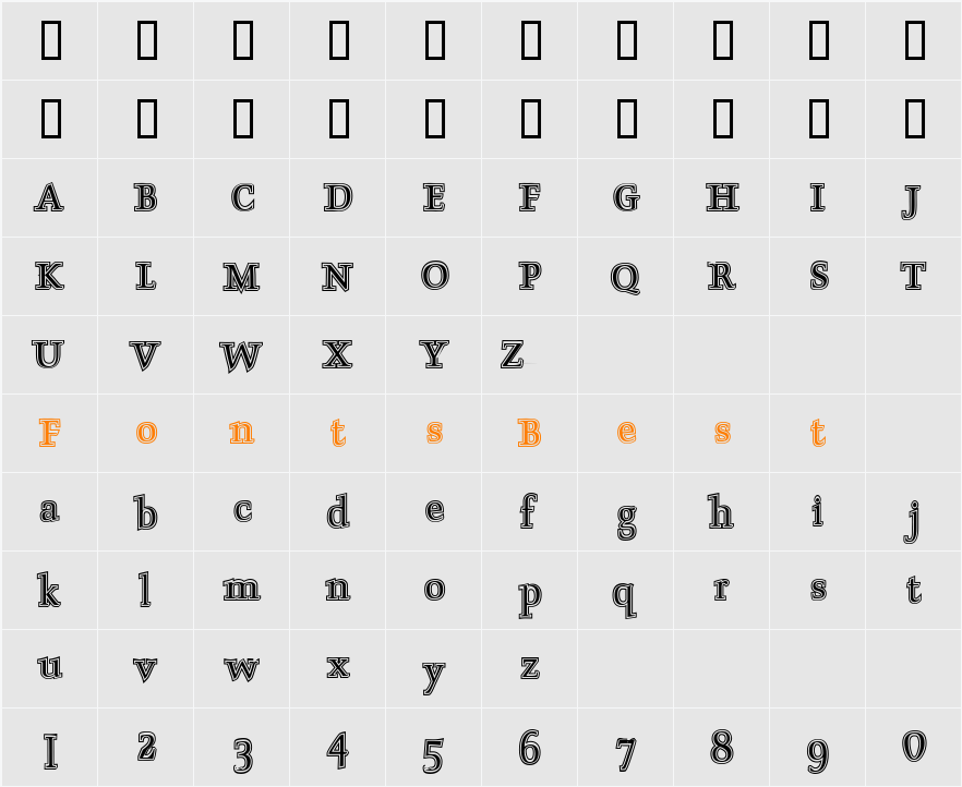 ScoriaJ Character Map