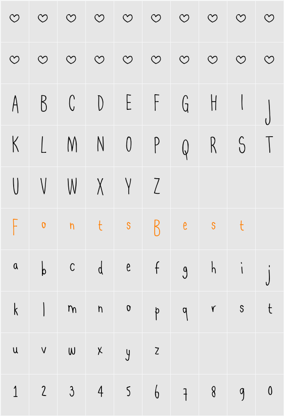 Demisol Script Cn Character Map