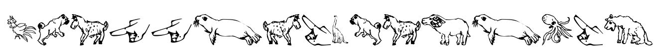 XMattsAnimalsOne Font Image