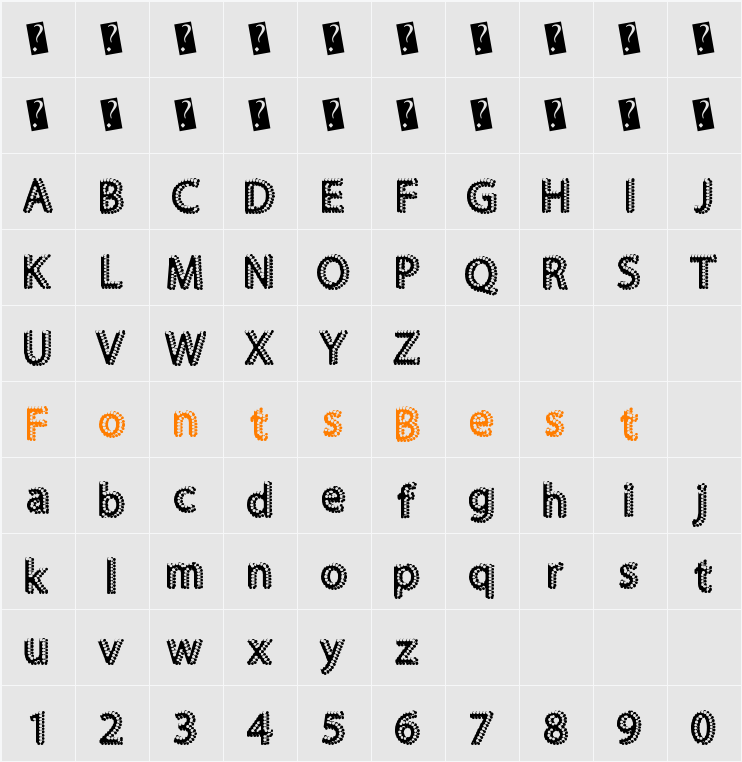 SuperBling Character Map