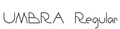 UMBRA Regular Font Image