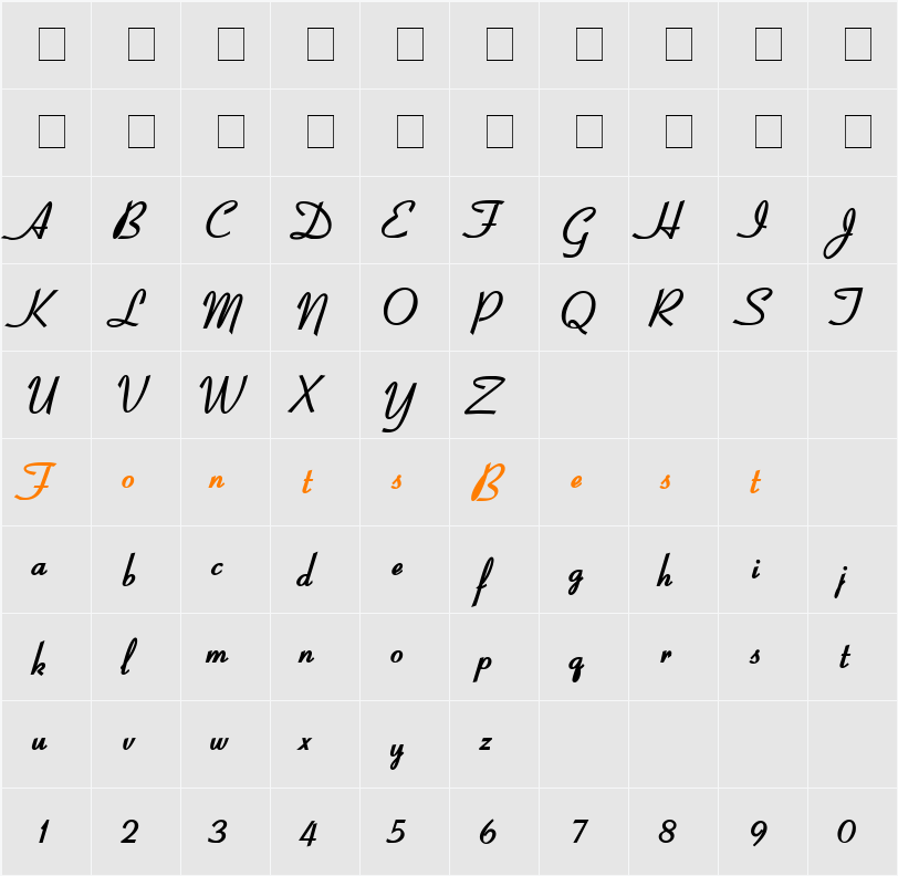 Bow Character Map