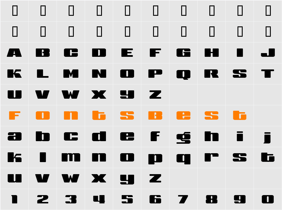 Sneakers UltraWide Biform Character Map
